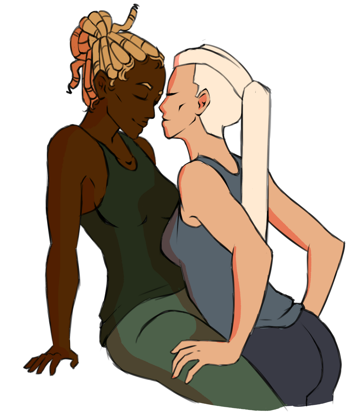 colored sketch two character halfbody ($35)